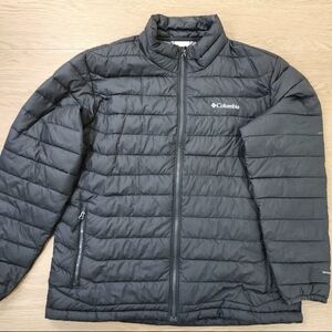 Columbia Powder Lite Jacket Mens XL Black Insulated Winter Full Zip Coat